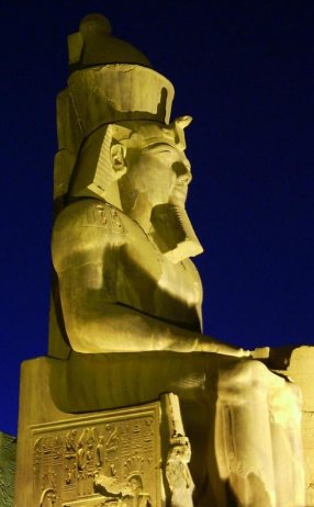 Closeup of seated Ramses